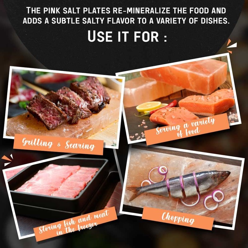 Pink Salt Crystal Accessories (Pink Salt Crystal Cooking Tray -
