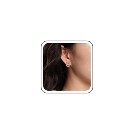 Wendalern Rhinestone Round Circle Stud Earrings Gold Pearl Bow Earrings Diamond CZ Open Circle Earrings Tiny Bowknot Round Statement Earrings Jewellery for Women and Girls, Zinc