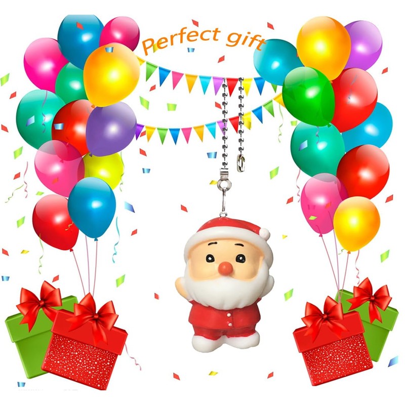 OMYZERO 12inch Ceiling Fan Pull Chain Father Christmas Charm Pendant