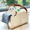 Portable Shower Caddy,Foldable Shower Caddy with Handle and Adjustable Divider,Plastic