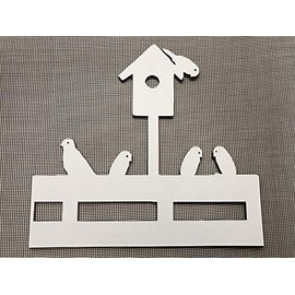 DCentral Bluebirds at Home Flexible Screen Magnet: Double-Sided Decor; for Non-Retractable Screens, Multipurpose, Helps to Stop Walking into Screens, Covers Small tears in Screens, Size L 8" x W 7 ".