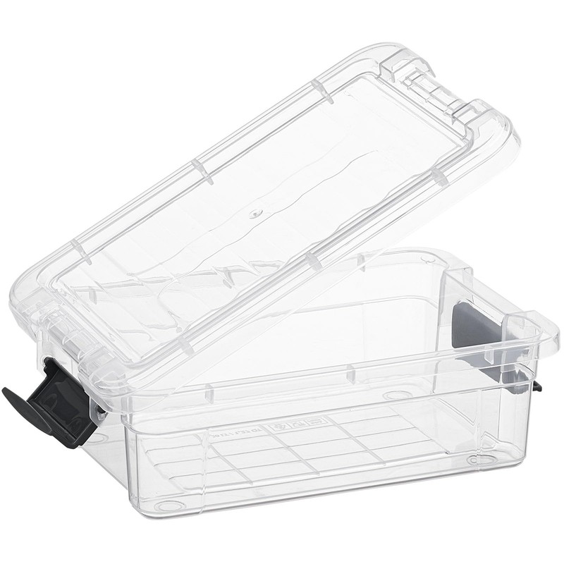 Superio Clear Storage Boxes with Lids, BPA Free Plastic Containers,