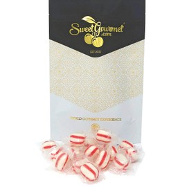 SweetGourmet Peppermint Soft Mint Puffs Clear Wrapped Bulk Candy | 1 Pound