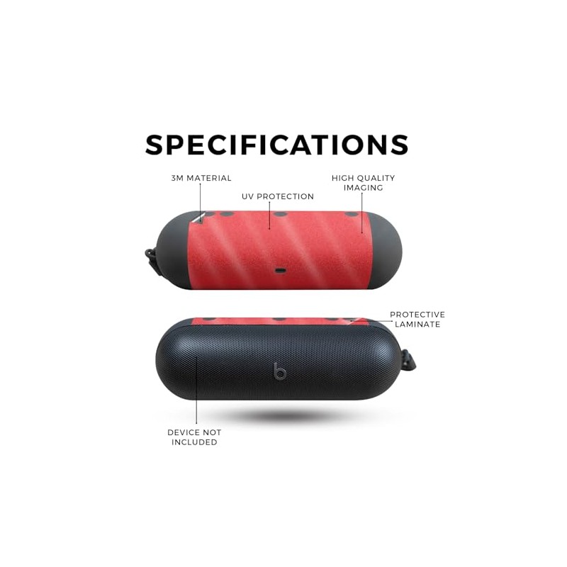 Glossy Glitter Speaker Skin Compatible with Beats Pill (2024) -