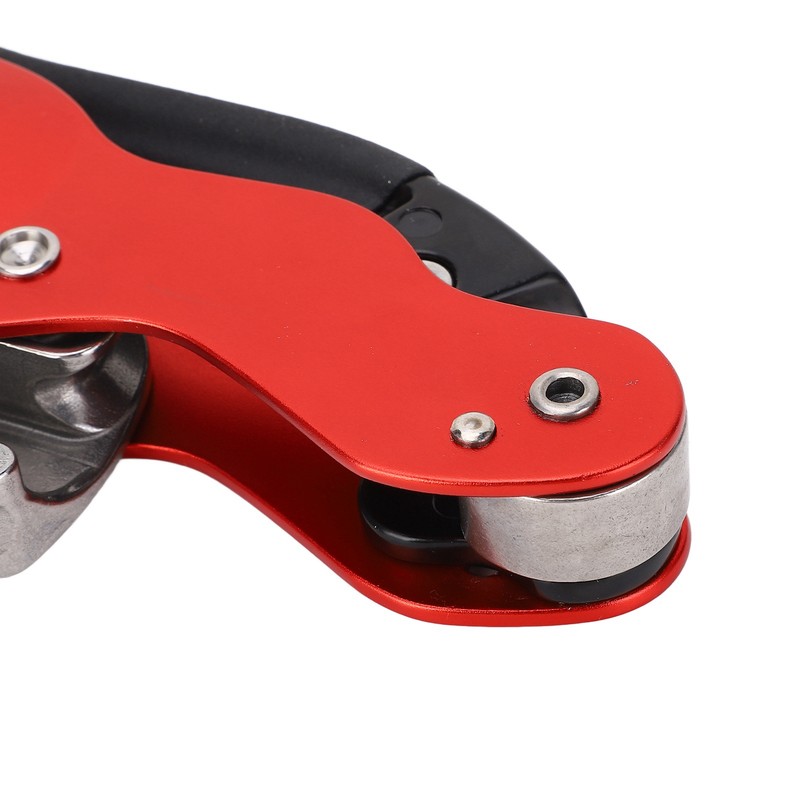 Aluminum Magnalium Alloy Self‑Braking Stop Descender for 10‑12mm Rope Climbing