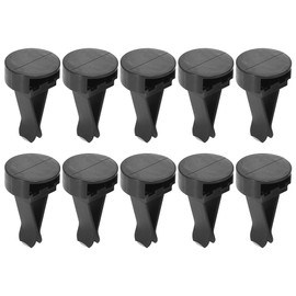 X AUTOHAUX Air Vent Clip Car Square Head Plastic Slot Head Replacement Car Air Conditioner Outlet Clip 40x24mm 10 Sets Black