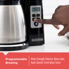 BLACK+DECKER 12 Cup Thermal Programmable Coffee Maker with Brew Strength