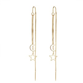 Stocking Stuffers Holiday Outfits for Women 2024 Gold Earrings for Women Dangle Earrings Threader Earrings Long Tassel Chain Earrings for Women Minimalism Jewelry Gifts