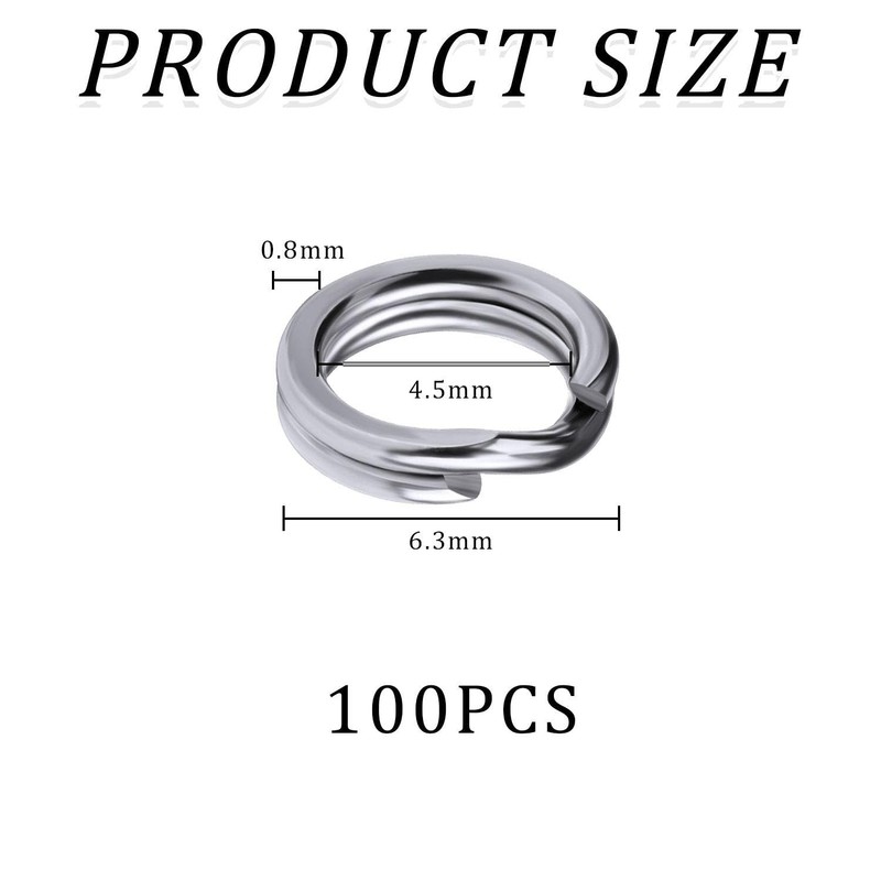 IDNVFY Pack of 100 mini rings, key chain rings, small