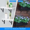EOGRFW Pack of 6 Shelf Brackets Black Metal