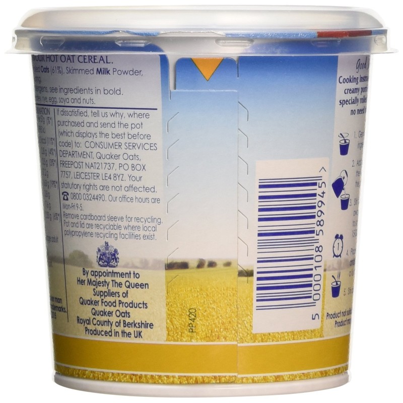 Quaker Oat So Simple Golden Syrup Porridge Pots, 57 g