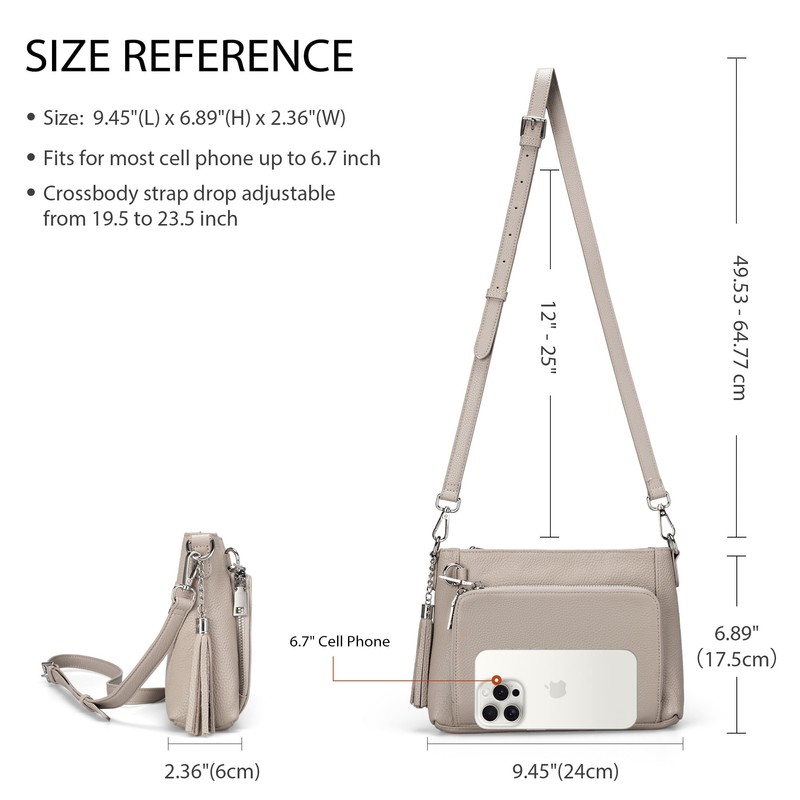 befen Genuine Leather Crossbody Bag Medium Shoulder Bag Anti Theft