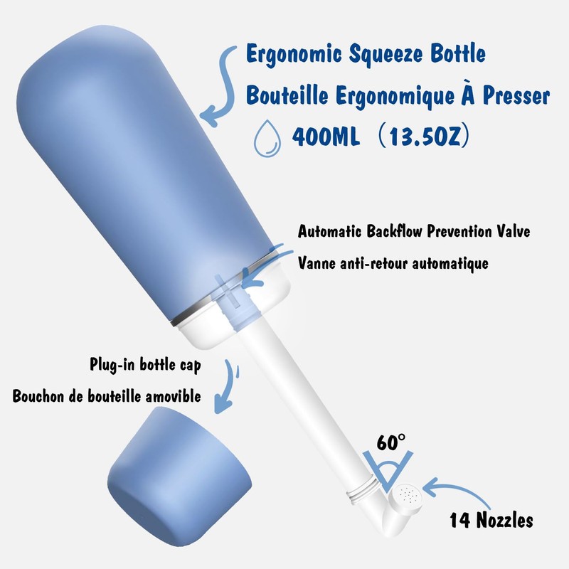 ABHQP Portable Travel Bidet - Handheld Peri Bottle for Women