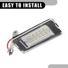 Partuto LED License Plate Light for Mini Cooper Plastic Black