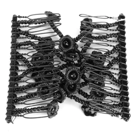 Elástico Peinetas, Peine de Pelo de Abalorios Clip de Pelo Elástico Mágico Peineta de Pelo Clip Doble Peine de Las Mujeres, Doble Disco para las Mujeres Accesorios para el Cabello(3#)