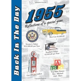 1955 Back In The Day - 24-page Greeting Card / Booklet with Envelope (5 x 7 Size) – Great for Birthdays, Anniversaries, Reunions, Graduations, Client & Corporate Gifts