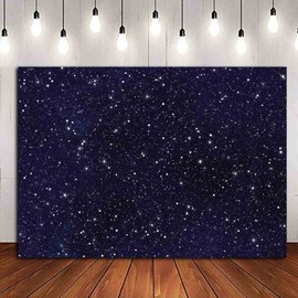 HQM 7x5FT Soft Fabric/Polyester Night Sky Star Universe Space Starry Photography Backdrops Kids Boy or Girl Birthday Party Decor Photo Background Banner