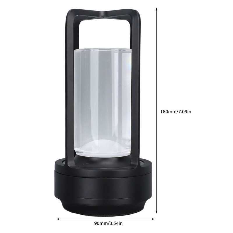 Cordless Table Lamp Crystal Lampshade 16 Color Temperatures Remote Control