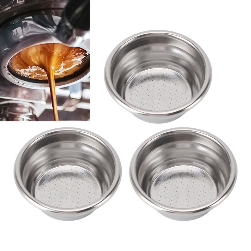3pcs 54mm Coffee Filter Basket Stainless Steel Portafilter Basket Cup