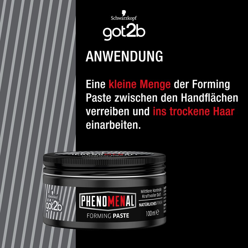 Schwarzkopf got2b Phenomenal Moulding Paste, Pack of 1 (1 x