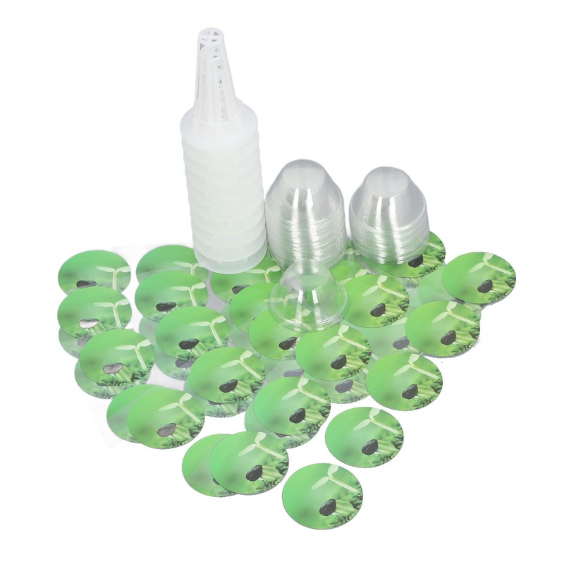 Hydroponic Pods Kit Soilless Grow Baskets Grow Domes Pod Labels