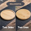 ROLUXENTIA 4 Pcs Bamboo Wooden Trivets - 6 Inch Heat