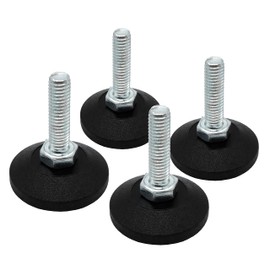 Design61 4 x Adjustment Screw Diameter 38 mm with Galvanised Adjustment Screw M8 x 30 mm (Rotatable Foot)