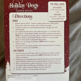 Crafty Cooking Kits Holiday Dogs Chocolate Cookie Kit  Sugar Cookies Decorate