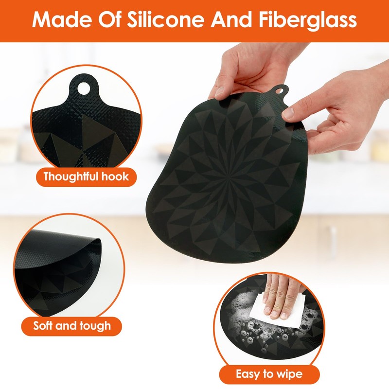 FwQoFvk 4 Pcs Thermochromic Induction Cooktop Protector, Induction Cooktop Protective