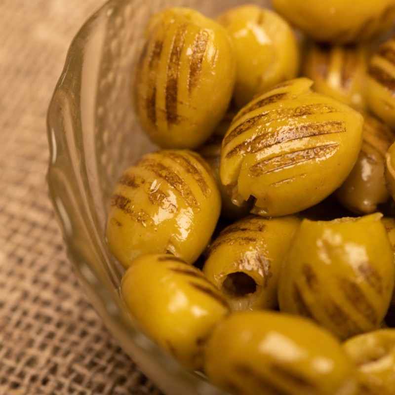 Sanniti Grilled Pitted Italian Olives in Oil, 19.4 oz |