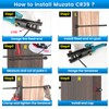 Muzata 10 Pack 1/8" Black Cable Railing Hardware Kit Hand