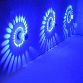 Colorful RGB Spiral Hole Wall Lamp Surface Wall Install Home Decor LED Light Luminaire Lighting