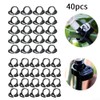 40 Pcs Double Grip Plastic Hose Clamp Setφ16mm Adjustable Snap