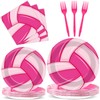 96Pcs Pink Volleyball Party Supplies Sport Paper Plates Napkins Volleyball