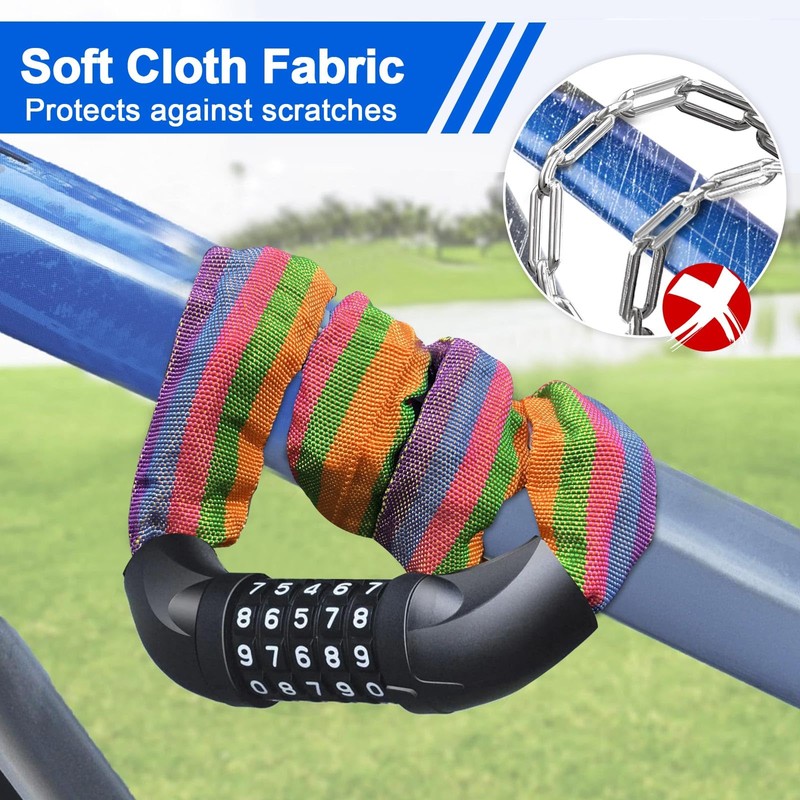 Bike Lock, 5 Digit Combination Heavy Duty Anti Theft Bicycle