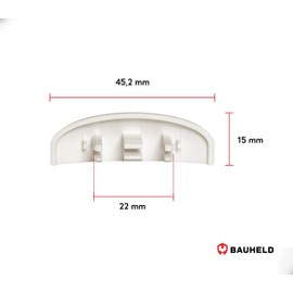BAUHELD® Window Water Slot Caps 25-30 mm [Pack of 30] - Cover Made of Durable ASA Plastic [Made in Germany] - For Catching Condensation on Window Frame Ventilation Slit - RAL 9003