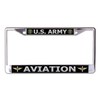 U.S. Army Aviation Chrome License Plate Frame