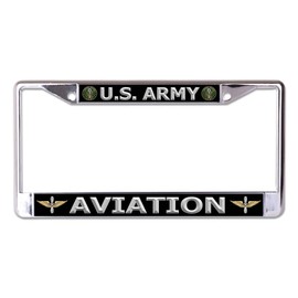 U.S. Army Aviation Chrome License Plate Frame