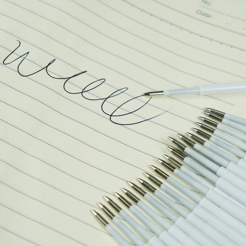 U-RIGHT 24 Pcs Ballpoint Pen Refills 1.0 mm Point Black