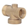 4 Ways Water Hose Splitter Brass G1in Pipe Adapter Connector