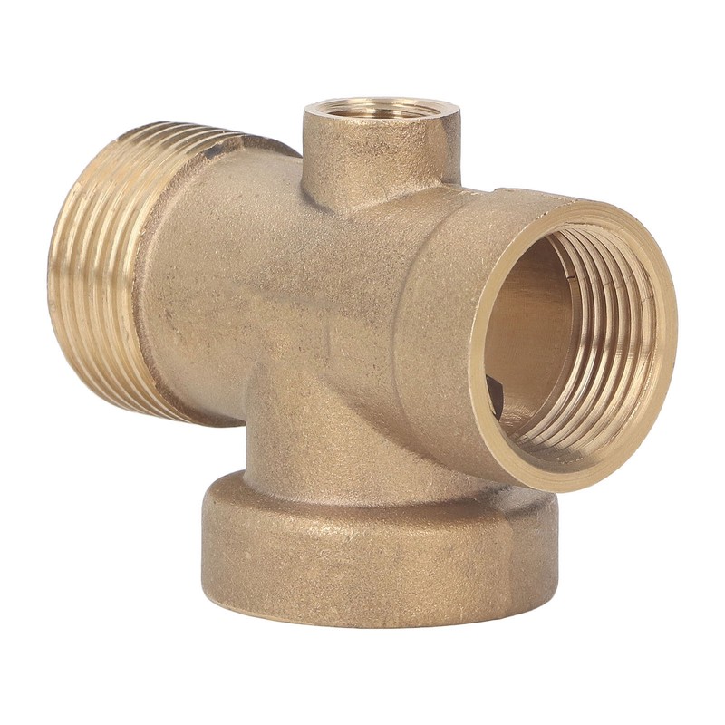 4 Ways Water Hose Splitter Brass G1in Pipe Adapter Connector
