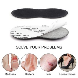 Dr.Foot Dr. Foot's Heel Grips for Men and Women, Self-Adhesive Heel Cushion Inserts Prevent Heel Slipping, Rubbing, Blisters, Foot Pain, and Improve Shoe Fit (Multicolor - 4 Pairs)