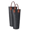 Single Bottle Wine Tote Bag Portable Felt Insulated Padded Thermal