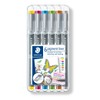 Staedtler 30803S2SB6 Rollerball Pigment Liner, Set of 6 Colors, 0.3mm
