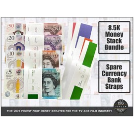 BIG SCREEN STACKS | UK COMPANY | PROP MONEY | UK POUNDS GBP BANK NOTES | EXTRA BANK STRAP | 8.5K PROP MONEY BUNDLE STACK | Movies Play Fake Casino Photo Booth