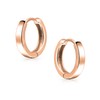 Simple Basic Thin Flat Huggie Hoop Kpop Earrings For Women