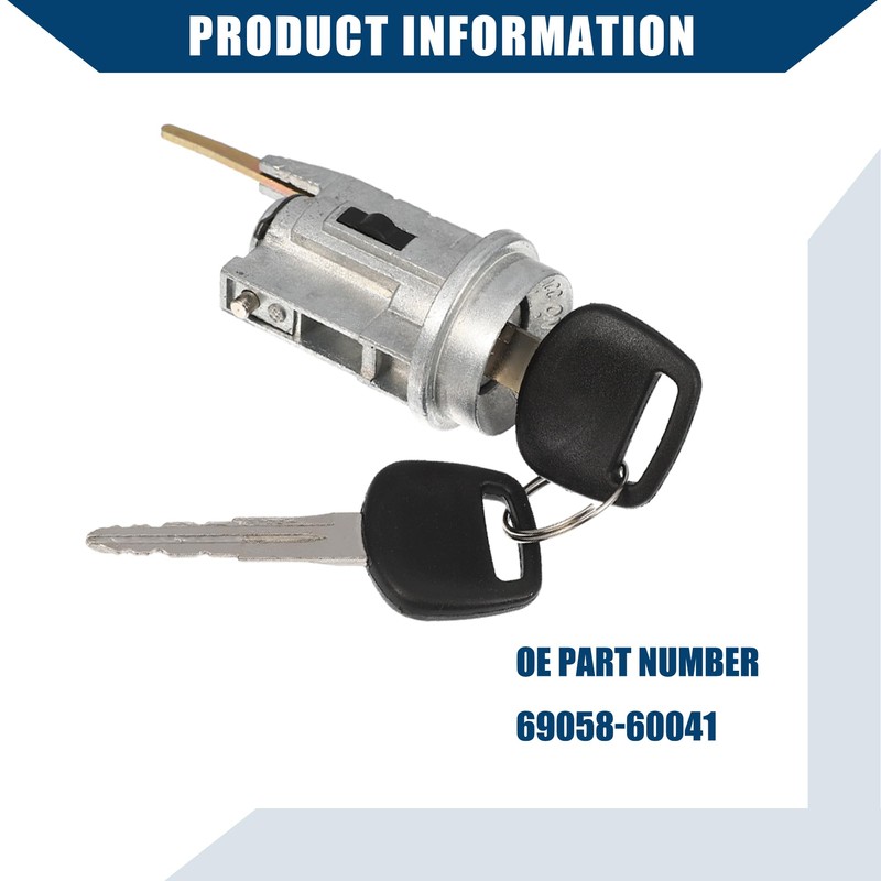 Hihaha No.69058-60041 / Door Lock Cylinder with Key for Toyota