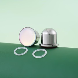 TBOSEN 3 Pairs Assemblable Top and Precise Size Ear Plugs Kit Stainless Steel O-Ring Stretcher Piercings Gauges DIY Set 14G-5/8 Inch, 13-16mm, Metal, sandstone