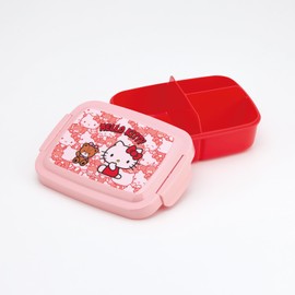 Skater P8467522 Kids' Bento Box, Dome-Shaped, Integrated Dividers, 28.5 fl oz (840 ml), Kitty, Sanrio, Made in Japan