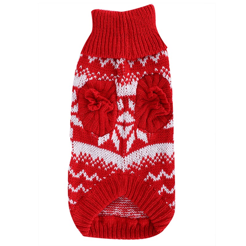 Lovely Snowflake Pet Clothing Winter Christmas Sweater Warm Clothes for